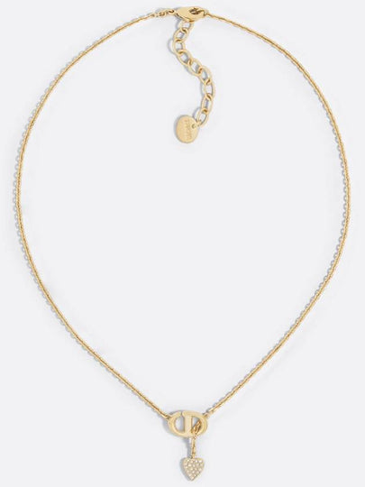 CD Finish Metal Crystal Necklace Gold - DIOR - BALAAN 2