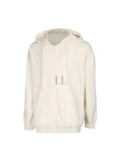 Logo Patch Cotton Zip-up Hoodie Beige - JIL SANDER - BALAAN 2