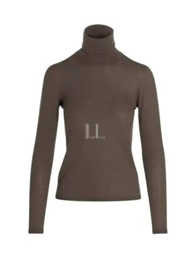 Women's Leandro Slim Fit Turtleneck Brown - MAX MARA - BALAAN 2