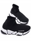 Women's Speed 2.0 Trainer Black Knit White Sole High Top Sneakers Black - BALENCIAGA - BALAAN 6