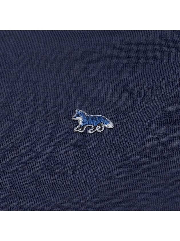 Women's Baby Fox Patch Regular Knit Top Deep Navy - MAISON KITSUNE - BALAAN 6