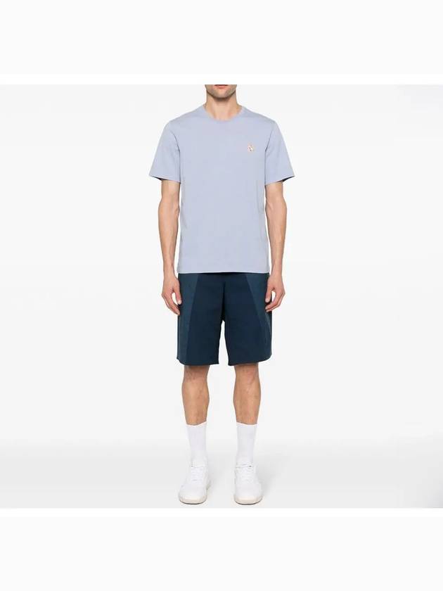 Chillax Fox Patch Regular Short Sleeve T-Shirt Blue - MAISON KITSUNE - BALAAN 6