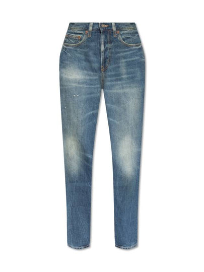 Denim Straight Jeans Blue - SAINT LAURENT - BALAAN 2