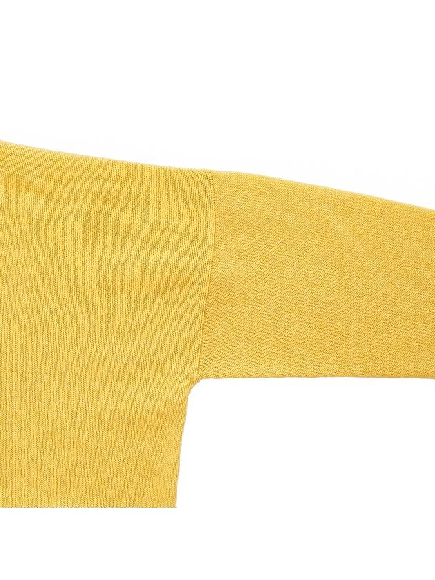 Logo Cashmere Knit Top Yellow - MIU MIU - BALAAN 6