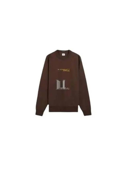 Stretch Fleece Crew Neck Sweatshirt Brown - CP COMPANY - BALAAN 2