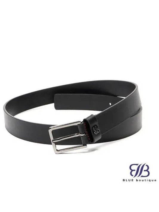 Gael Metal Buckle Leather Belt Black - HUGO BOSS - BALAAN 2