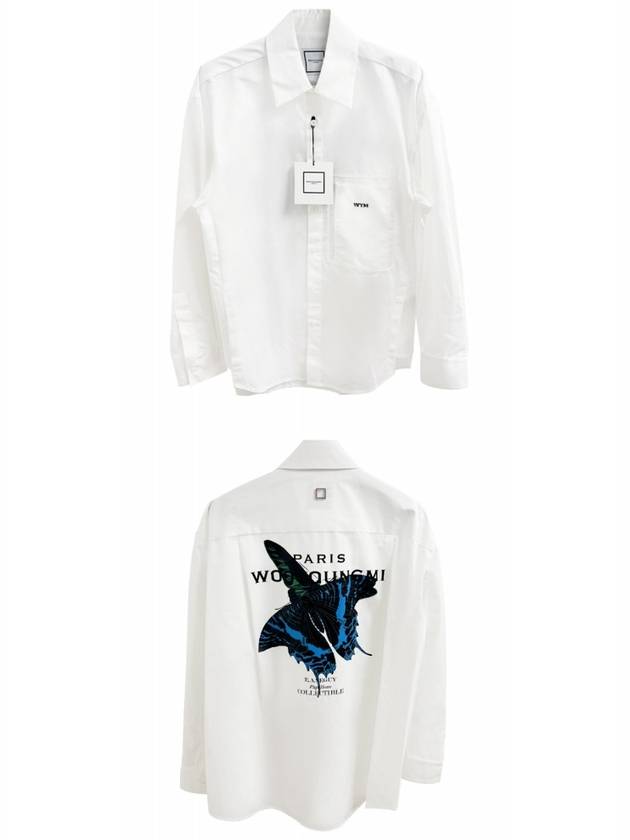 Butterfly Back Logo Long Sleeve Shirt White - WOOYOUNGMI - BALAAN 5