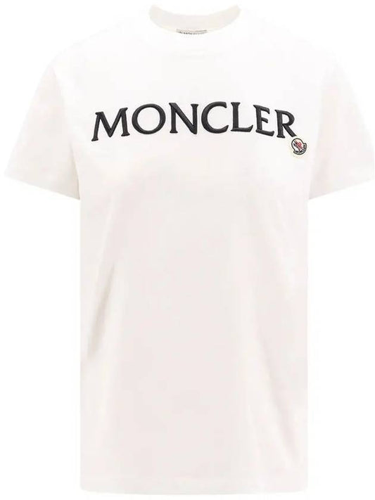 Embroidered logo short sleeve t shirt white - MONCLER - BALAAN 2