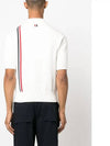 RWB Stripe Polo Shirt White - THOM BROWNE - BALAAN 6