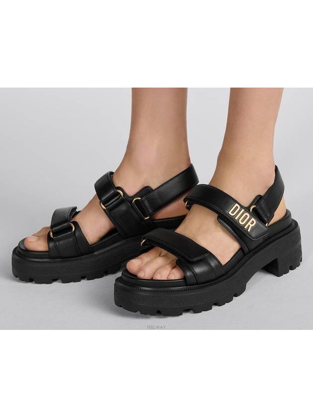 Dioract Platform Lambskin Sandals Black - DIOR - BALAAN 7