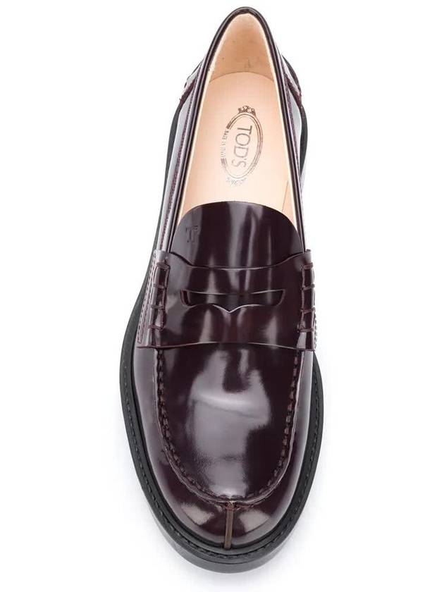 Women's Patent Leather Penny Loafers Burgundy - TOD'S - BALAAN 5