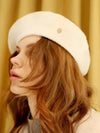 Wool 100 Beret Ivory - DAMAGE MNEMONIC - BALAAN 2