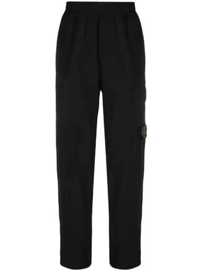 Logo Patch Cargo Track Pants Black - STONE ISLAND - BALAAN 2