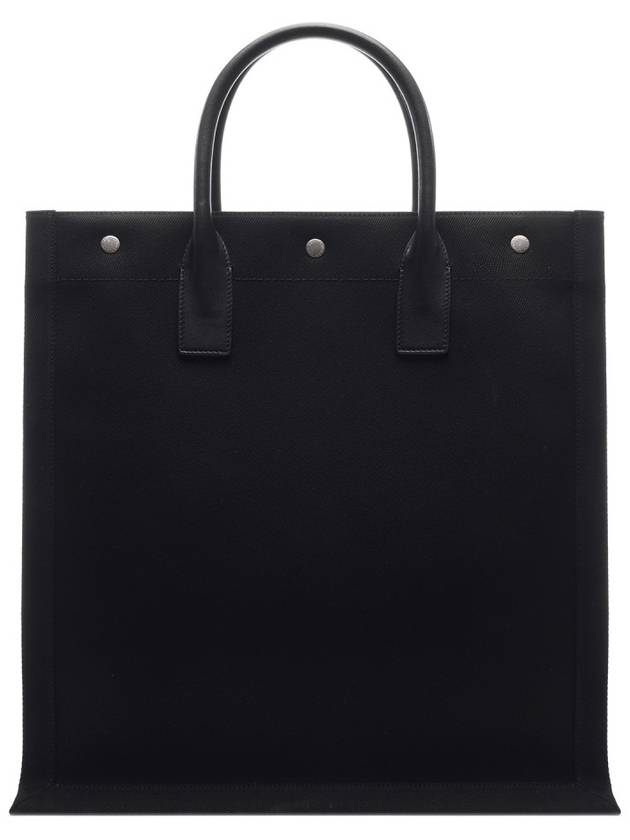 Rive Gauche Canvas Tote Bag Black - SAINT LAURENT - BALAAN 5