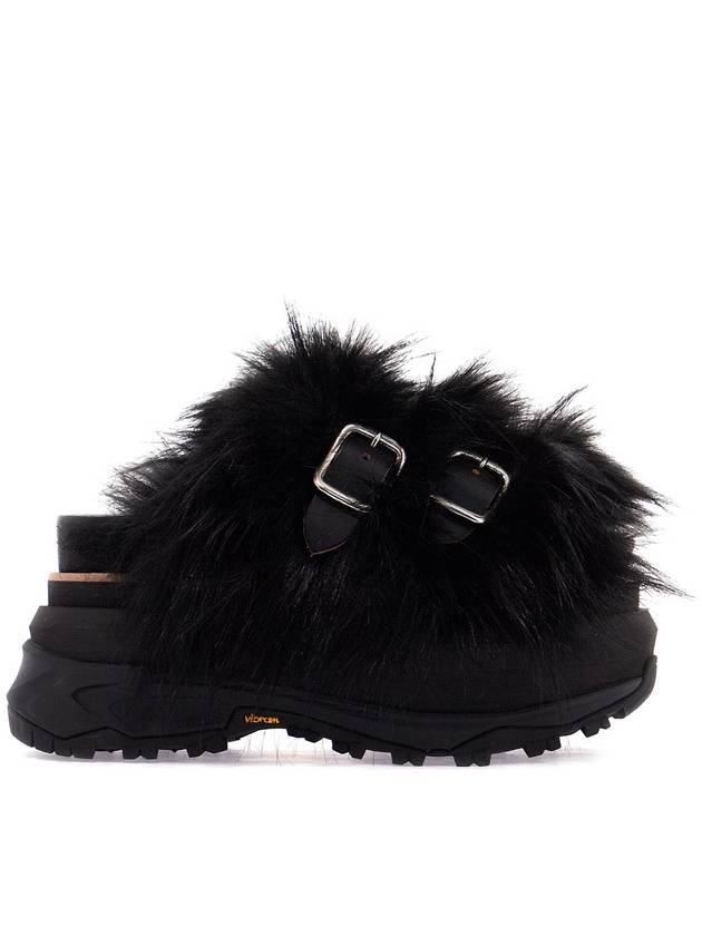 slides with faux fur strap - SACAI - BALAAN 1