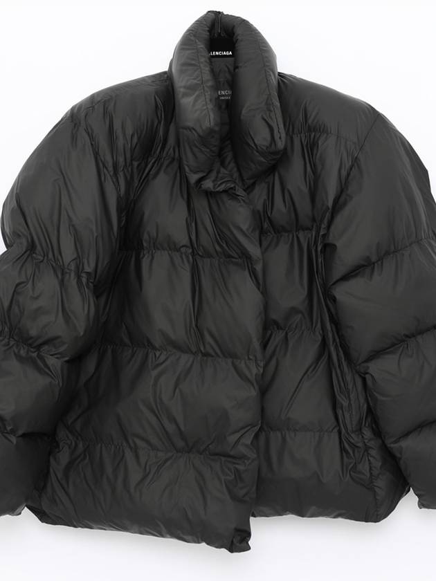 back logo wrap puffer jacket black - BALENCIAGA - BALAAN 4