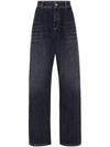 Denim Straight Pants MA095P5912C8999 C8999 BLACK STONE - BRUNELLO CUCINELLI - BALAAN 1