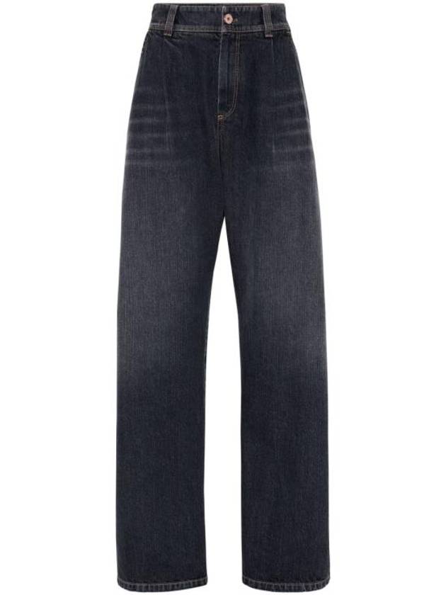 Denim Straight Jeans Black Stone - BRUNELLO CUCINELLI - BALAAN 1