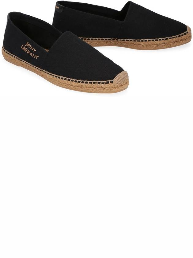 Logo Monogram Espadrilles Black - SAINT LAURENT - BALAAN 4