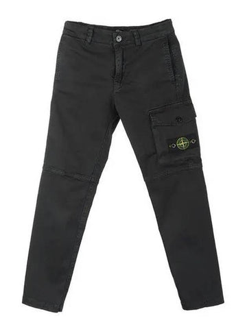 Logo wappen cargo straight pants black - STONE ISLAND - BALAAN 1