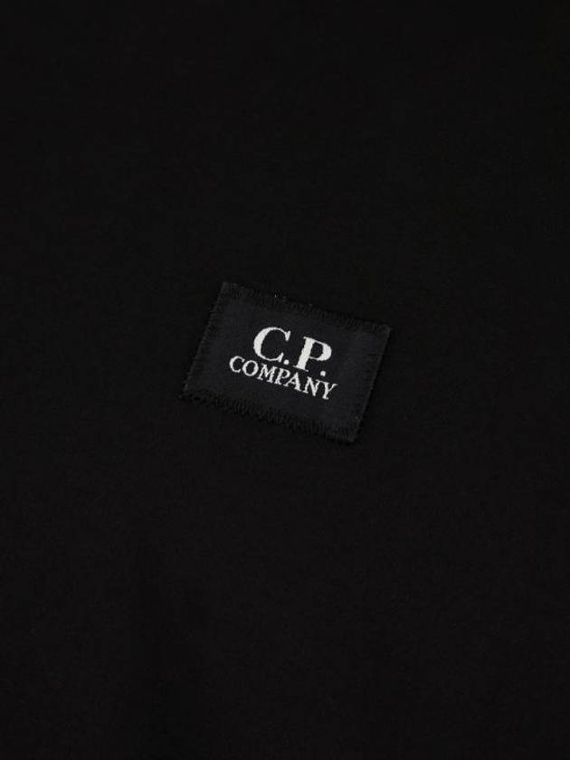 Logo Patch Short Sleeve T-Shirt Black - CP COMPANY - BALAAN 4