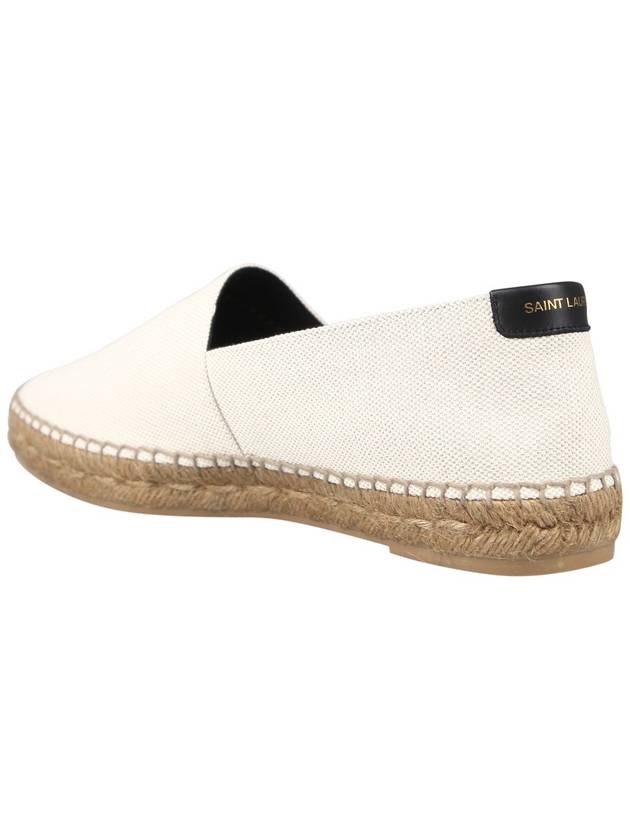 Logo Monogram Espadrilles Beige - SAINT LAURENT - BALAAN 3