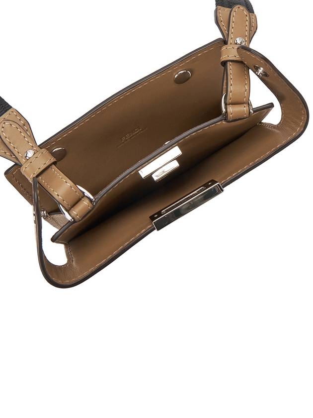 Peekaboo Phone Case Cross Bag Brown - FENDI - BALAAN 7