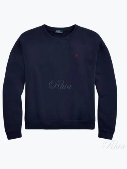 Embroidered Pony Logo Fleece Sweatshirt Navy - POLO RALPH LAUREN - BALAAN 2