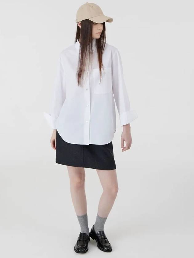 Signature Overfit Shirt Bio Cotton White - VOYONN - BALAAN 6