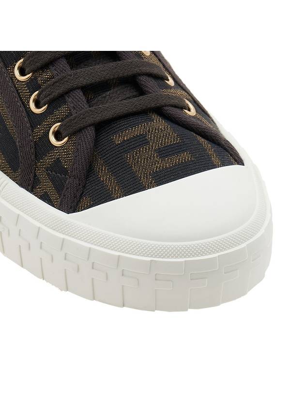 Domino FF Fabric Low Top Sneakers Brown - FENDI - BALAAN 10