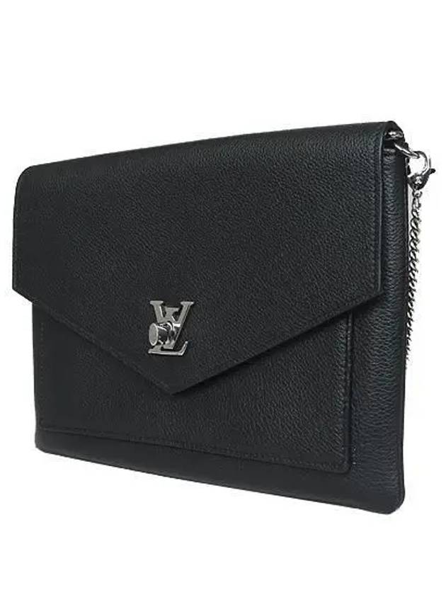 M63926 LV Silver Logo Pochette My Lock Me Clutch and Chain Cross Bag - LOUIS VUITTON - BALAAN 3