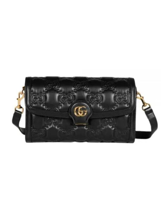 GG Matelasse Small Leather Cross Bag Black - GUCCI - BALAAN 1