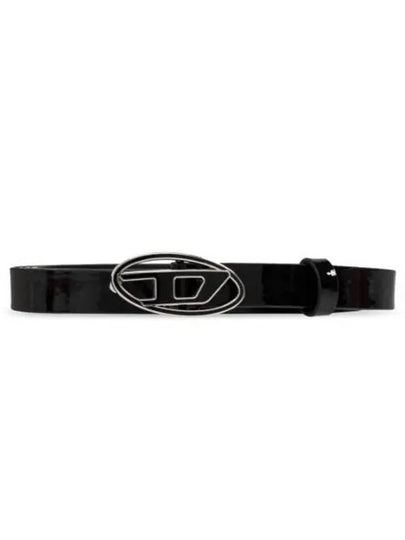 B 1DR 15 Patent Leather Belt Black - DIESEL - BALAAN 2