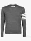 4 Bar Armband Classic Merino Wool Knit Top Medium Grey - THOM BROWNE - BALAAN 2