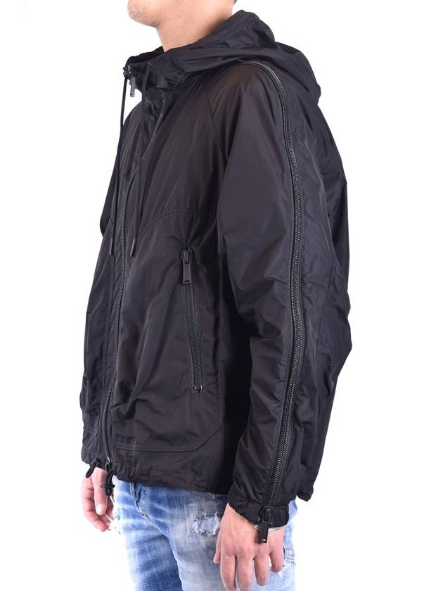 Men's Hidden Logo Nylon Hooded Jacket Black - DSQUARED2 - BALAAN 3