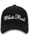 Golf Wear Volume Lettering Golf Hat WB21SUMC01BK Black - WHITEBALL - BALAAN 4