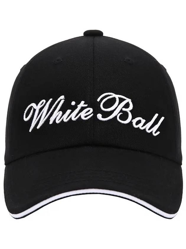 Golf Wear Volume Lettering Golf Hat WB21SUMC01BK Black - WHITEBALL - BALAAN 4