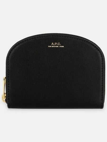 Demi Lune Half Moon Zipper Card Wallet Black - A.P.C. - BALAAN 2