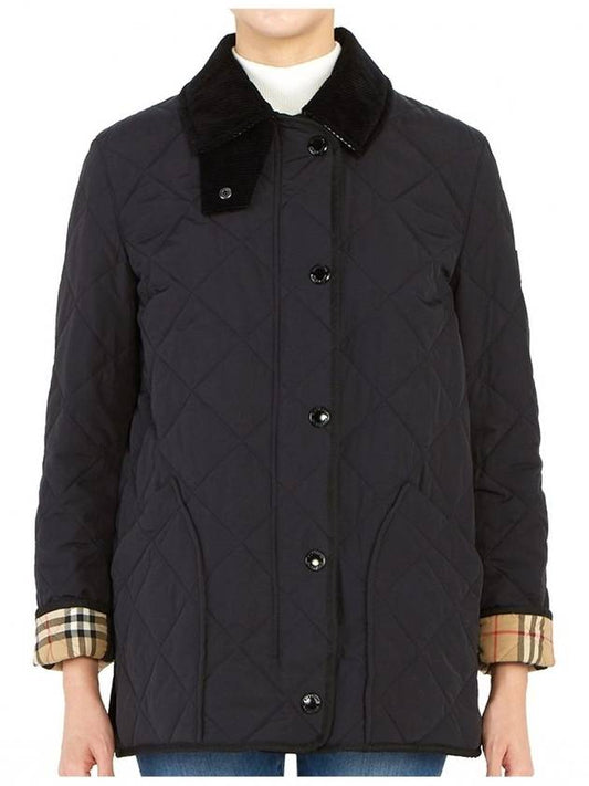 Diamond Quilted Thermoregulated Barn Jacket Black - BURBERRY - BALAAN 2