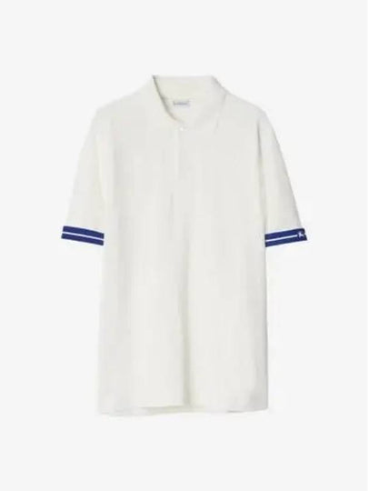 Men's Cotton Polo Shirt White - BURBERRY - BALAAN 2