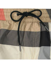 ExaGGerated Check Drawcord Swim Shorts Archive Beige - BURBERRY - BALAAN 5