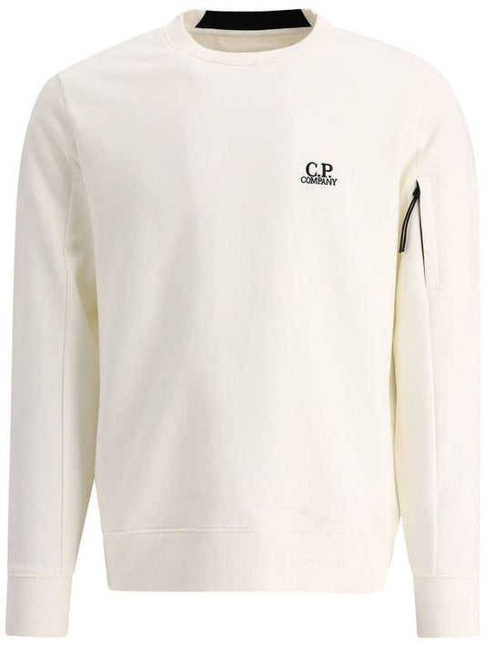 Diagonal Raised Sweatshirt White - CP COMPANY - BALAAN 1