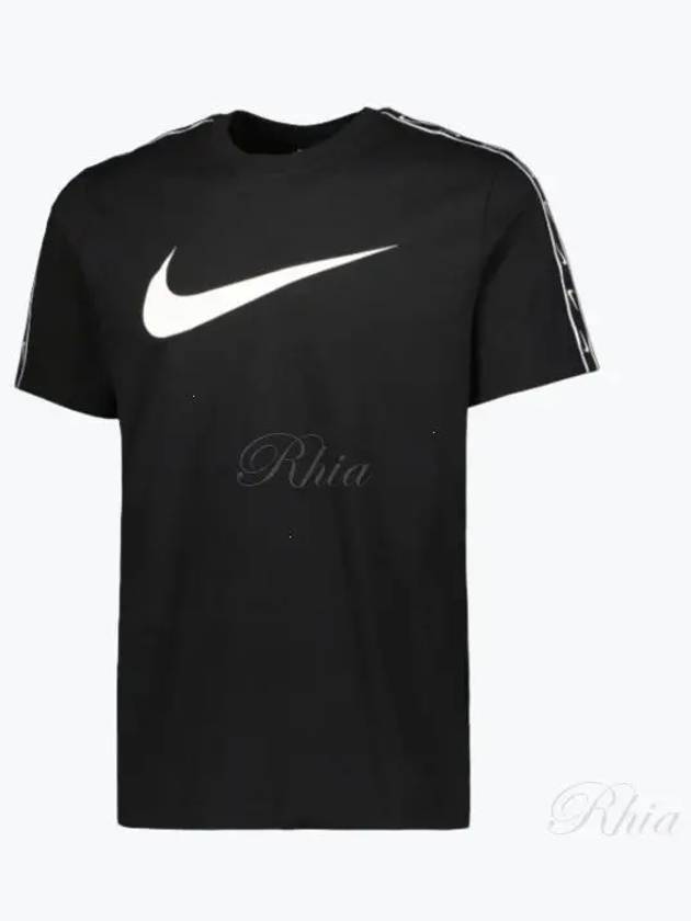 Sportswear Repeat Short Sleeve T-shirt Black - NIKE - BALAAN 2