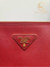 Used luxury goods Lewis It Red gold plated Saffiano Lux Tote shoulder bag - PRADA - BALAAN 4