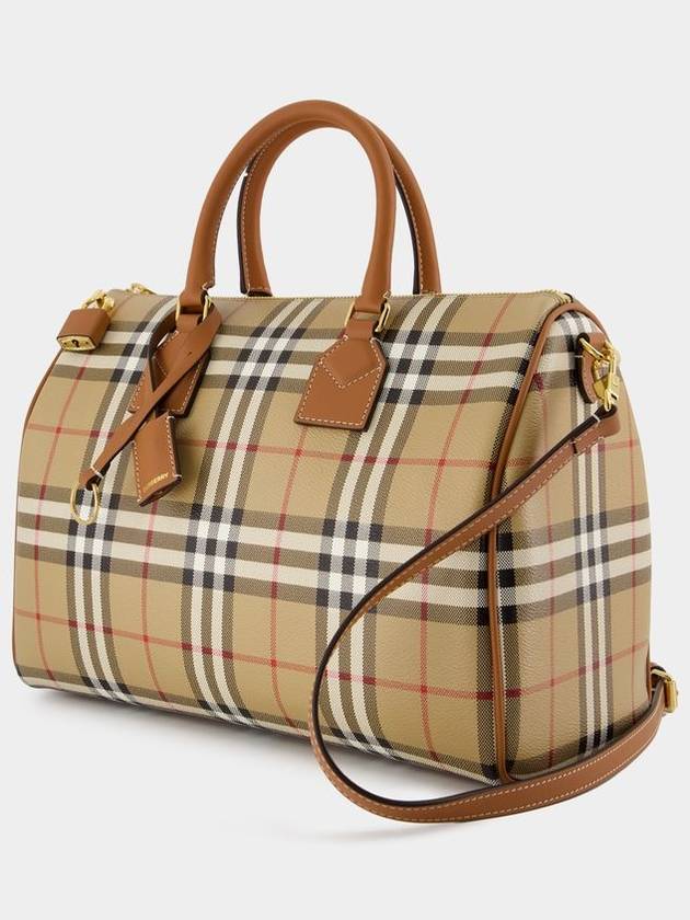 Check Pattern Bowling Bag Beige - BURBERRY - BALAAN 3