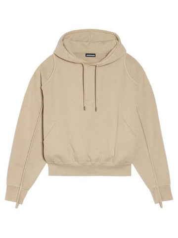 Le Camargue Clay Logo Hoodie Beige - JACQUEMUS - BALAAN 1