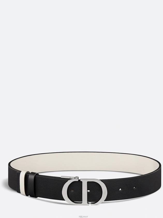 30 Montaigne Reversible Belt White Black - DIOR - BALAAN 2