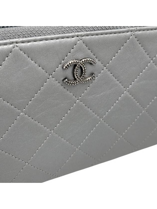 A50097 COCO silver metallic long wallet - CHANEL - BALAAN 5