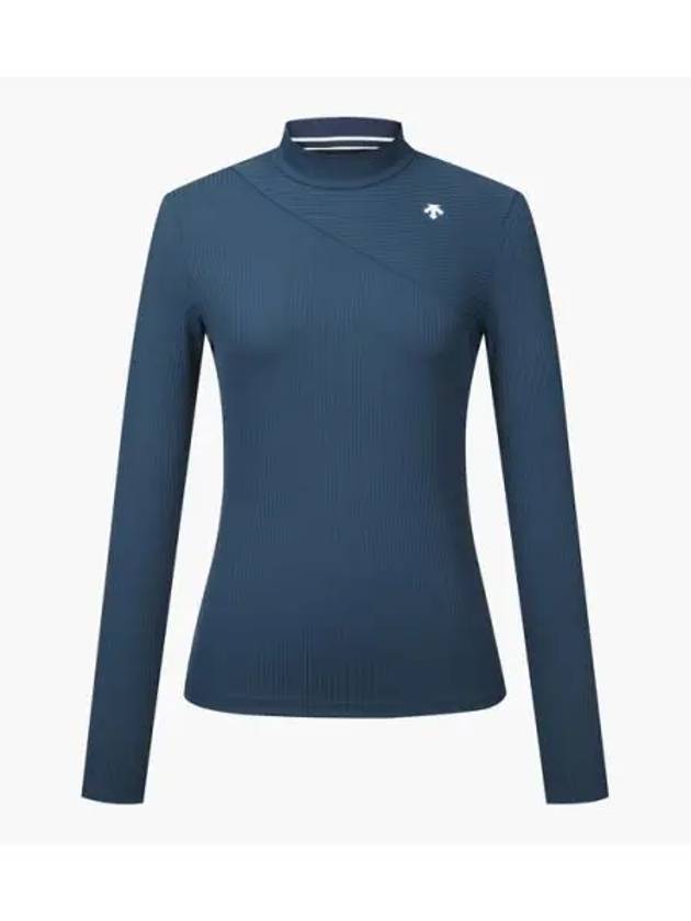 GOLF Women s High Neck Ribbed Long Sleeve T Shirt DP32WFTL83 - DESCENTE - BALAAN 1