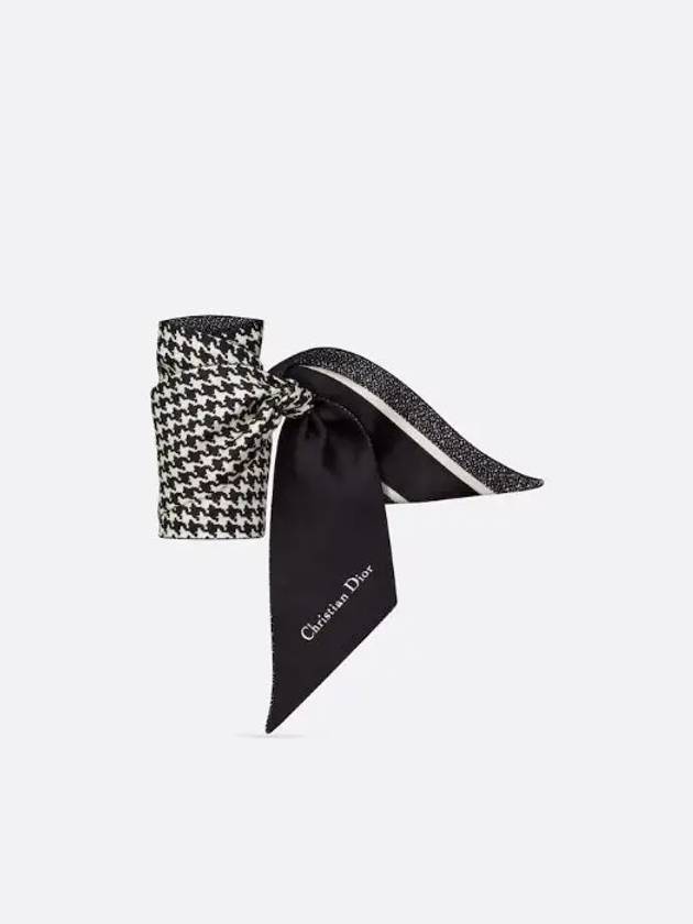 30 Montaigne Micha Silk Twill Scarf Black White - DIOR - BALAAN 3